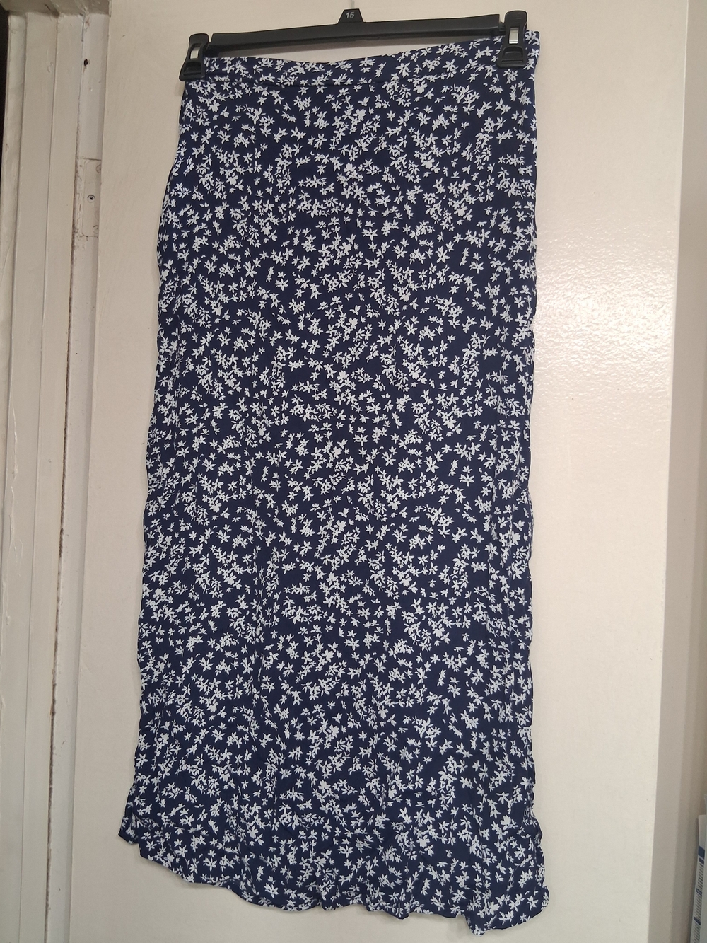 Cotton On Navy and White Floral Maxi Skirt